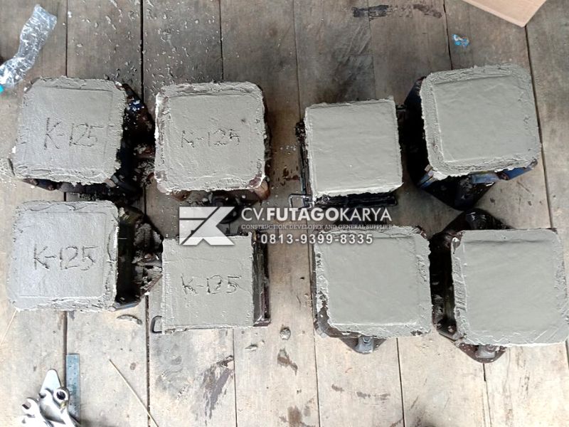 Uji Cetakan Kubus Beton 15 x 15 cm