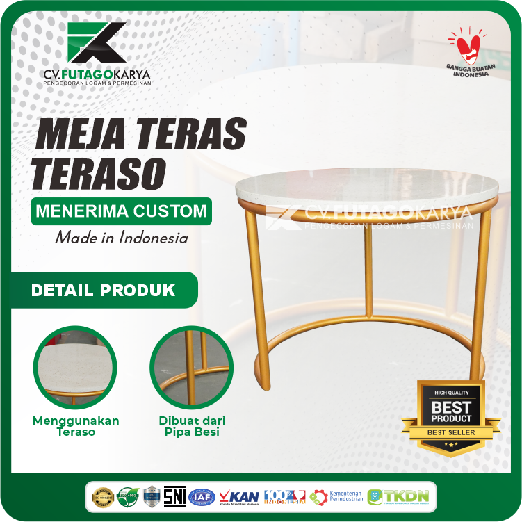 meja teras bulat