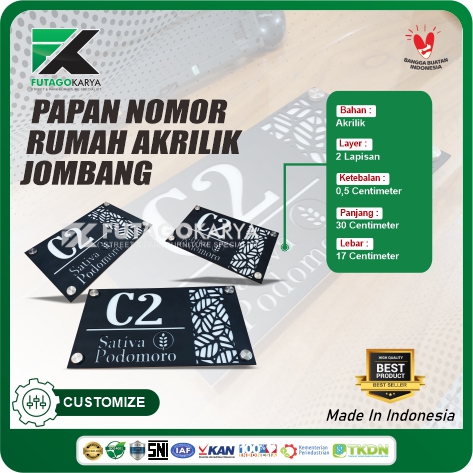 papan nomor rumah