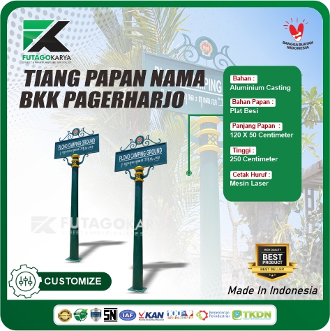 tiang papan nama