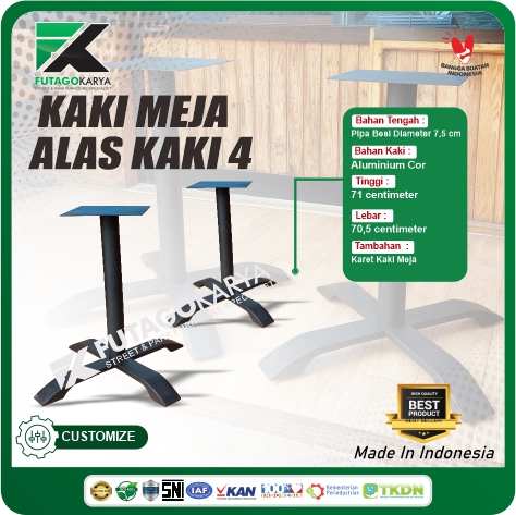 kaki meja stainless