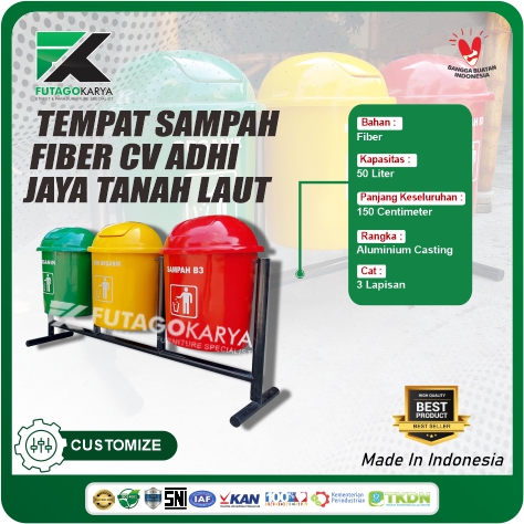 Tempat sampah fiber