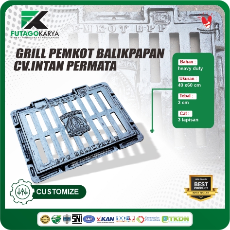 grill besi penutup saluran