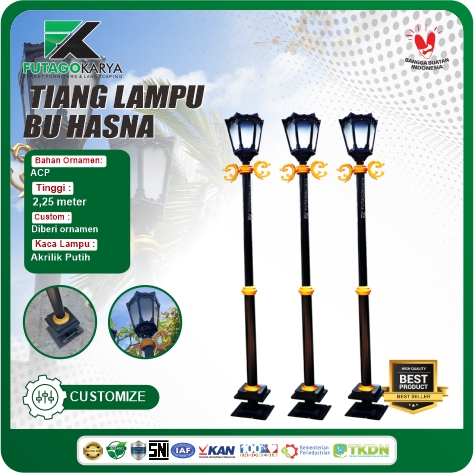 tiang lampu besi