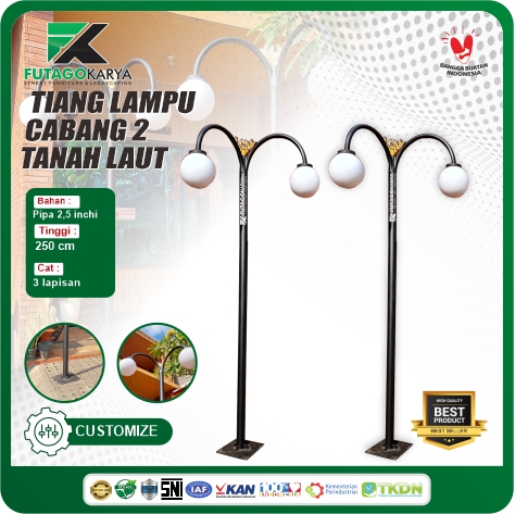 tiang lampu cabang