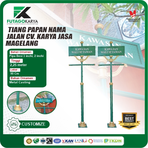 tiang papan nama