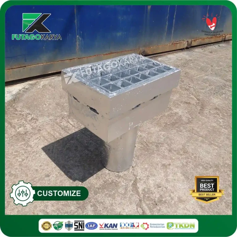 Deck Drain Galvanis 6 inch Tol Tebing Tinggi