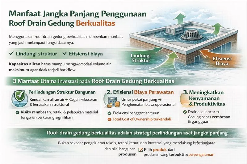 Manfaat Jangka Panjang Penggunaan Roof Drain Gedung Berkualitas