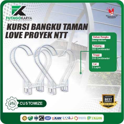 KURSI BANGKU TAMAN LOVE PROYEK NTT