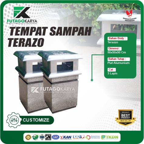 Tempat sampah terazzo kokoh
