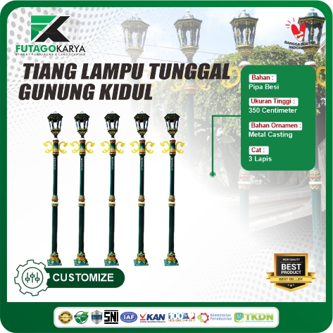 tiang lampu tunggal gunung kidul